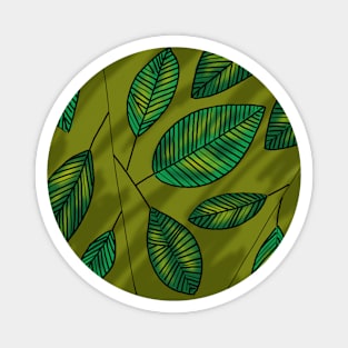 Green leaves Magnet